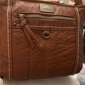 NEW b. o.c. Tan Shoulder Bag with Stitch Detail
